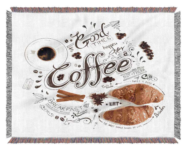 Good Times Coffee Woven Blanket