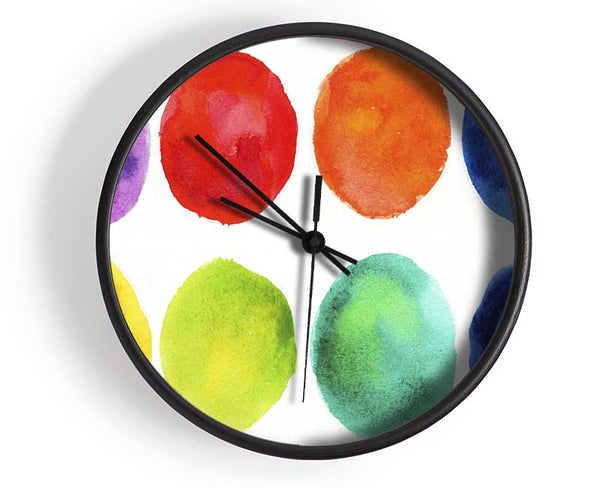 Eight Blobs Of Colour Clock - Wallart-Direct UK