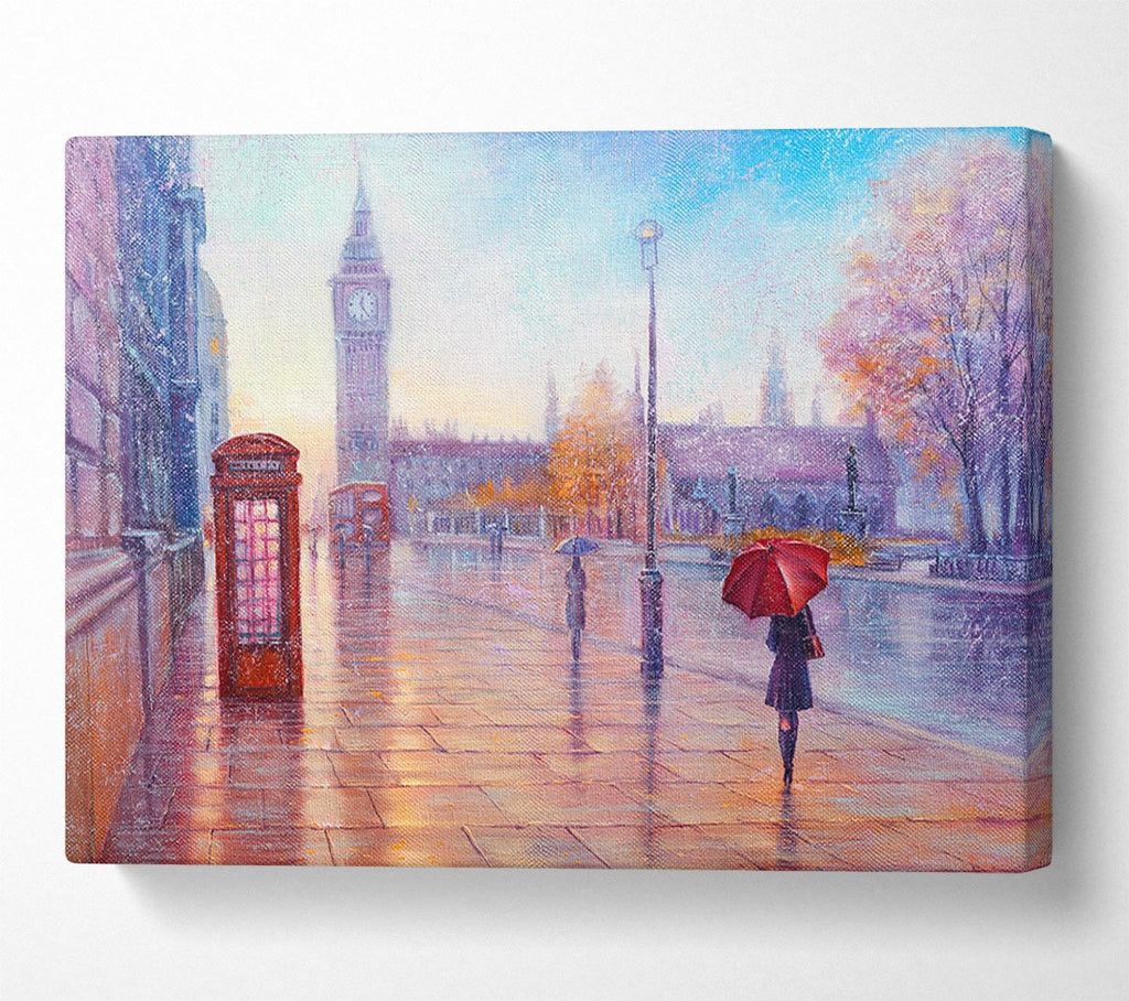 Picture of Walking In London Calm Canvas Print Wall Art