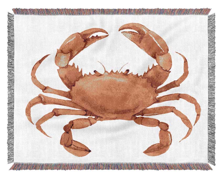 Watercolour Crab Woven Blanket
