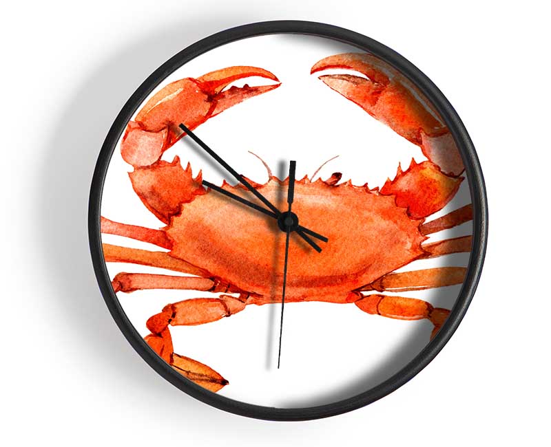 Watercolour Crab Clock - Wallart-Direct UK