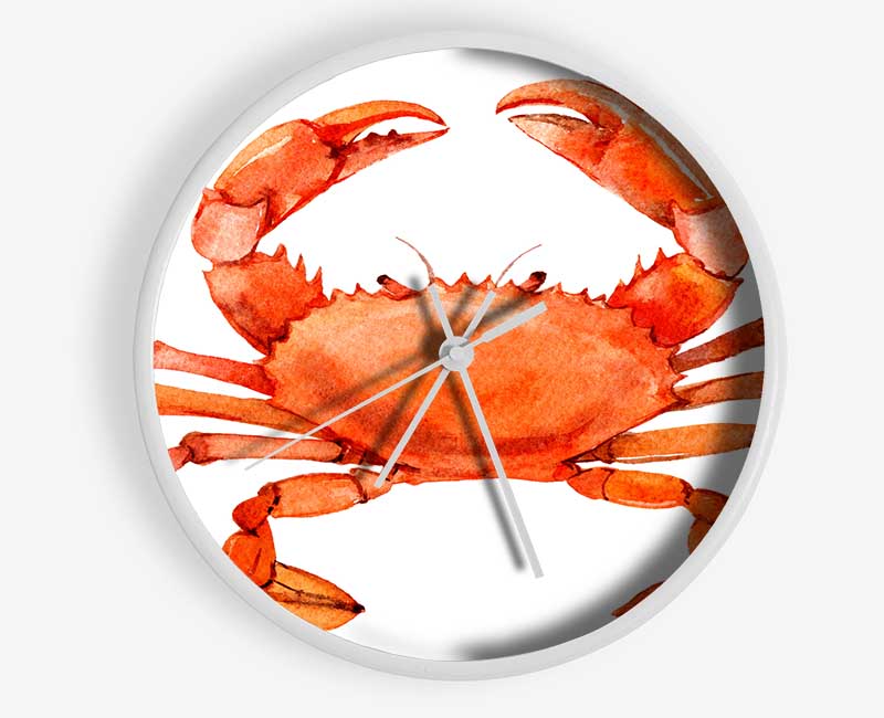 Watercolour Crab Clock - Wallart-Direct UK