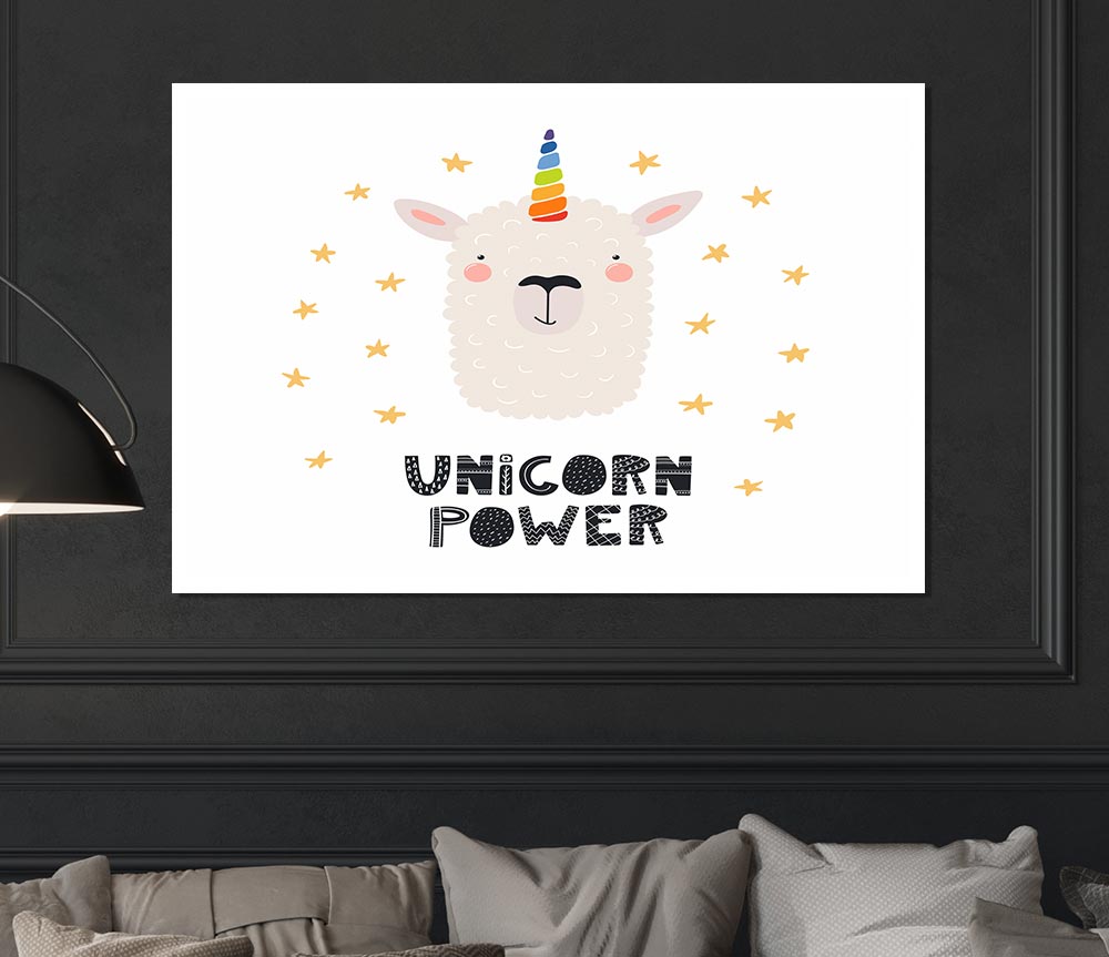 Unicorn Power Print Poster Wall Art
