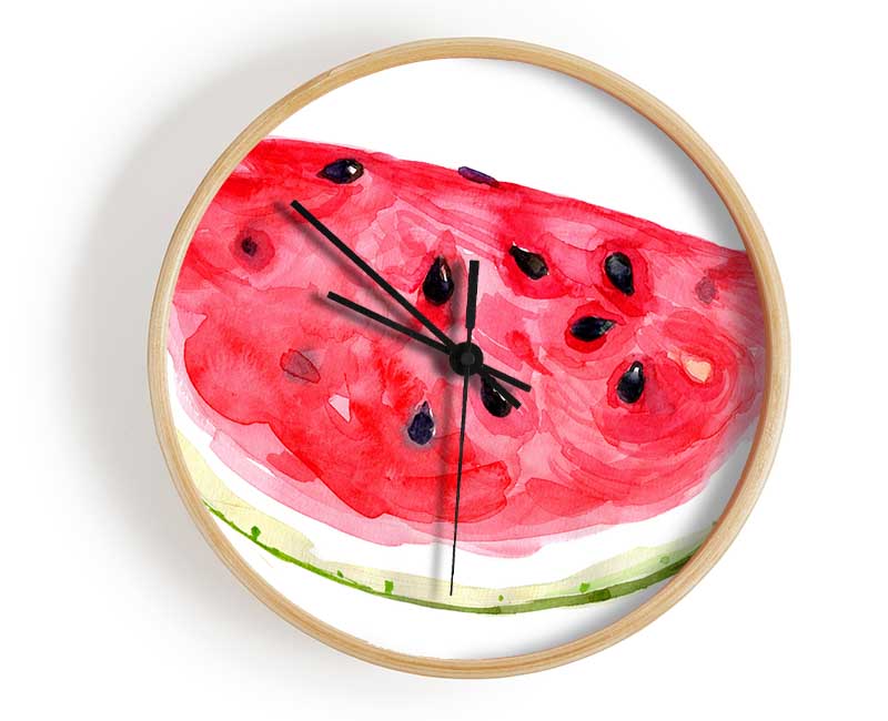 Watercolour Watermelon Clock - Wallart-Direct UK