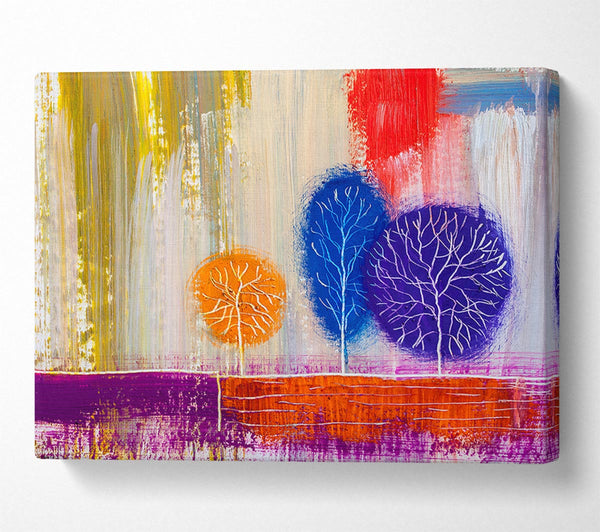 A Canvas Print of Trees In The Meadow Art Canvas Art