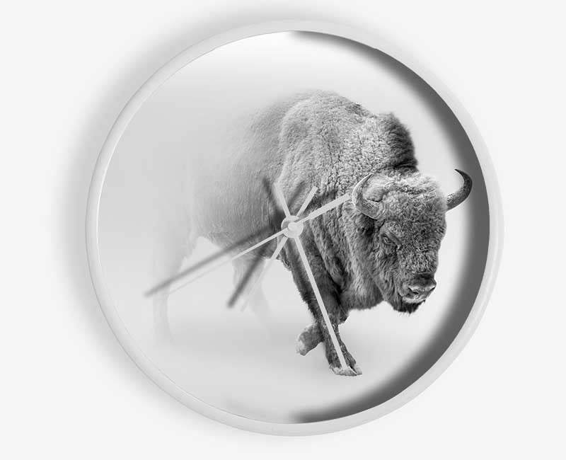 Bison In The Mist Clock - Wallart-Direct UK