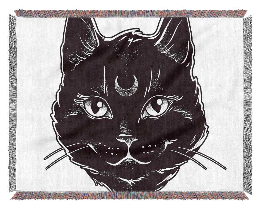 Witches Cat Woven Blanket