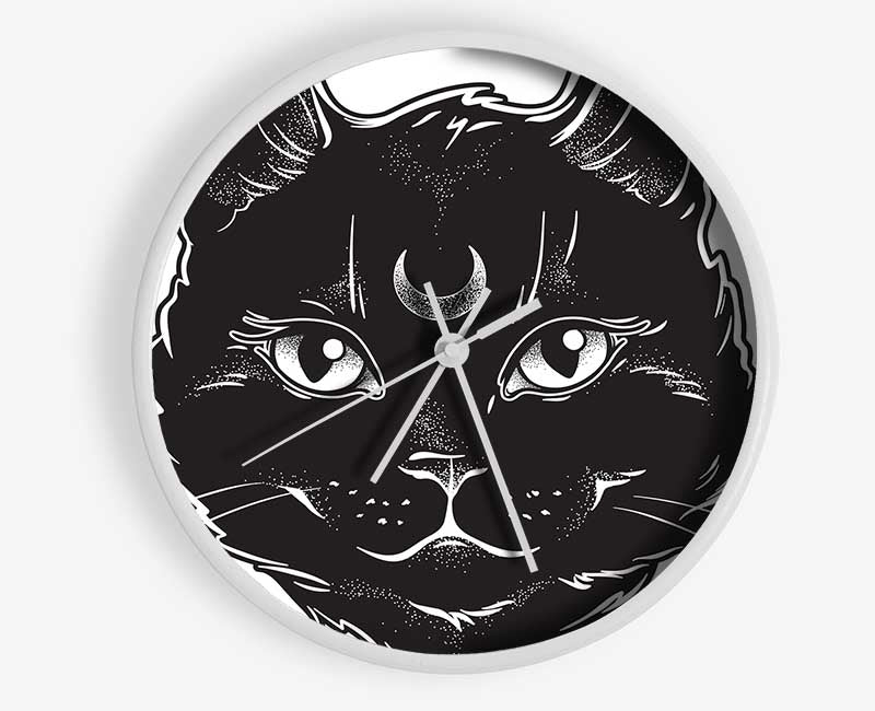 Witches Cat Clock - Wallart-Direct UK