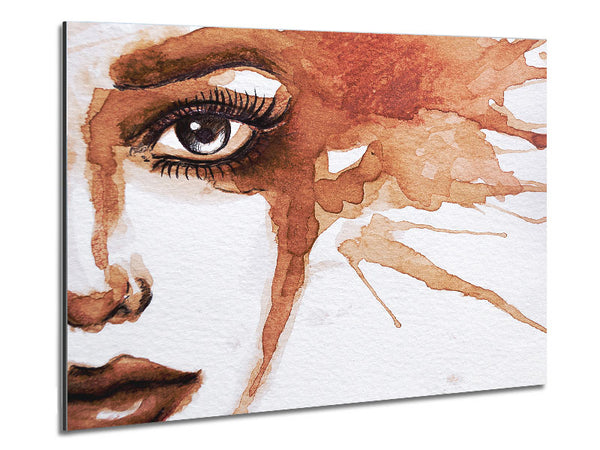Aquarell Sepia Gesicht