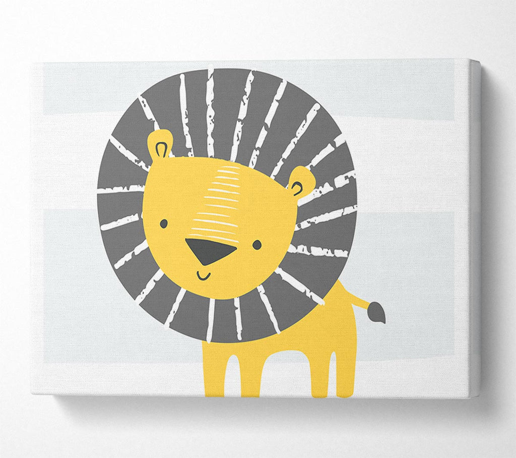 Picture of Lion In Stripes Canvas Print Wall Art