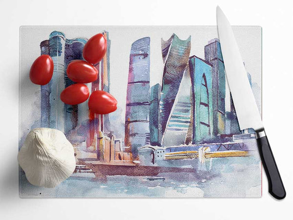 The City Harbour Glass Chopping Board
