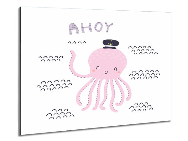 Ahoy Octopus Metal Print
