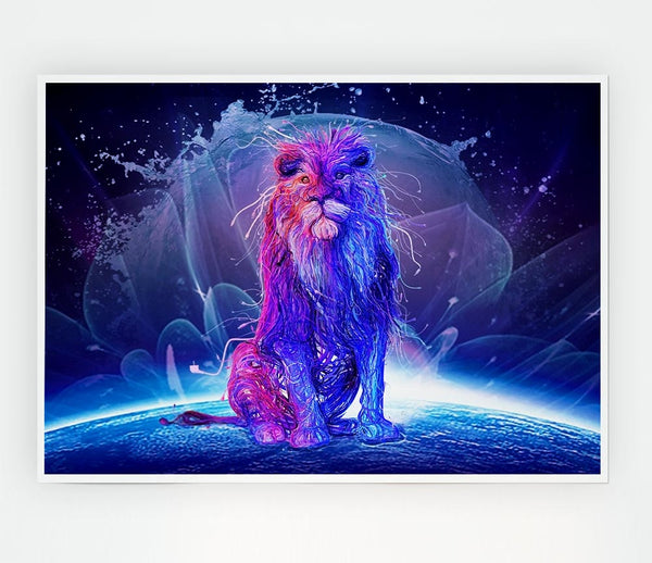The Water Lion Print Poster Wall Art