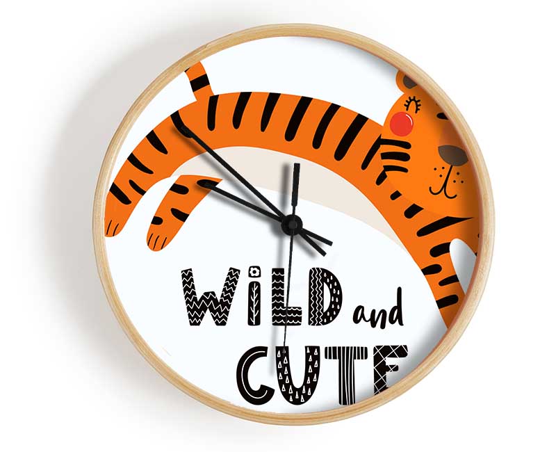 Wild And Cute Tiger Clock - Wallart-Direct UK