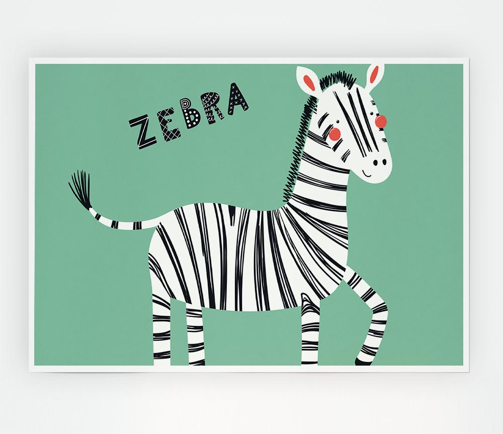 Zebra Pride Print Poster Wall Art