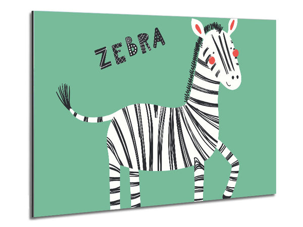 Zebra Pride Metal Print