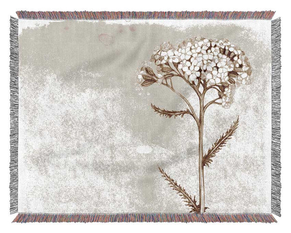 Floral Beauty Sepia Woven Blanket