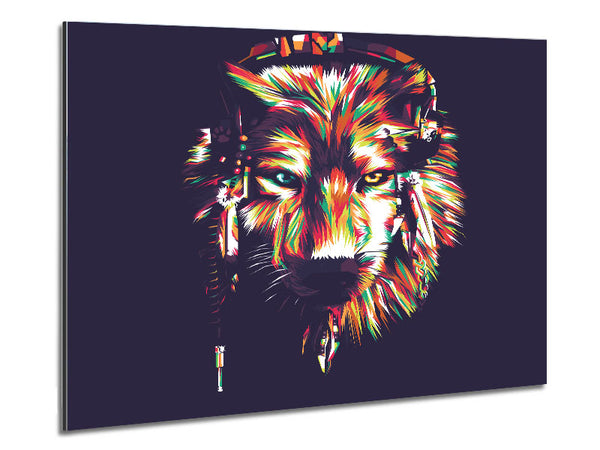 Lebhafter Wolf