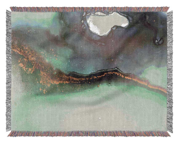 Green Marble Stone Woven Blanket