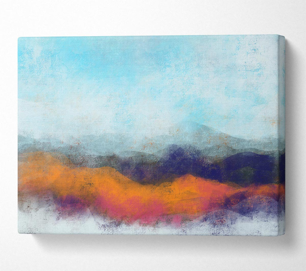 Picture of Rough Orange And Blue Canvas Print Wall Art