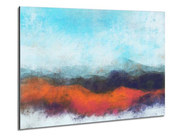 Rough Orange And Blue Metal Print