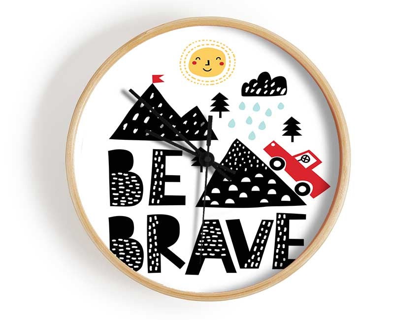 Be Brave Cute Clock - Wallart-Direct UK