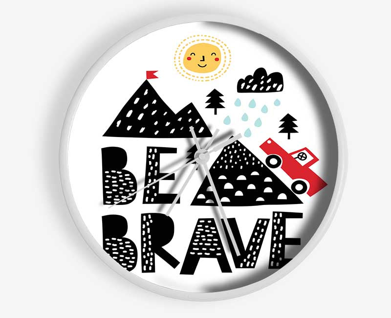 Be Brave Cute Clock - Wallart-Direct UK