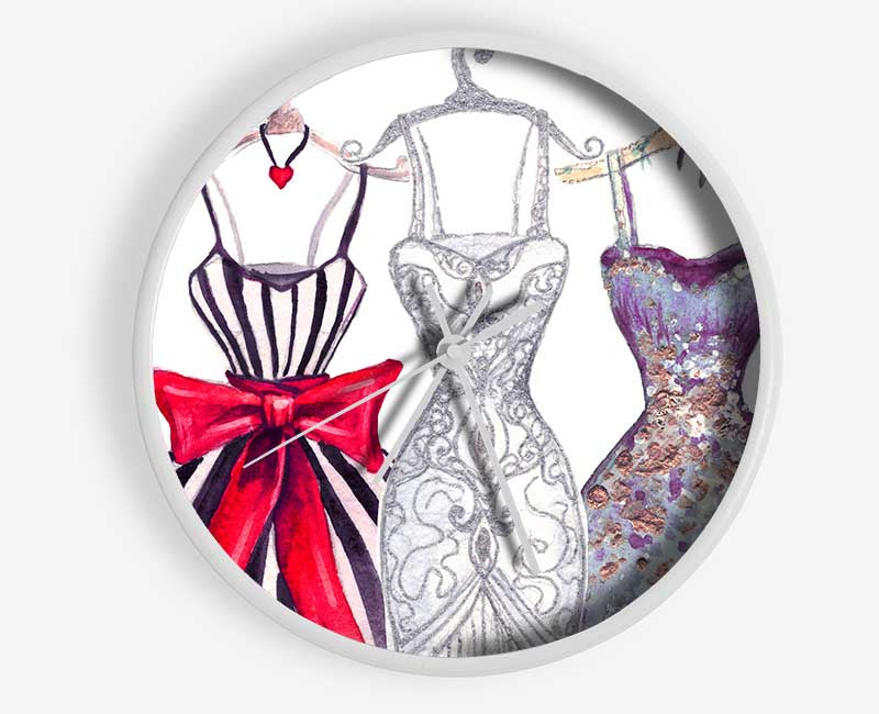 Dresses In A Line Clock - Wallart-Direct UK