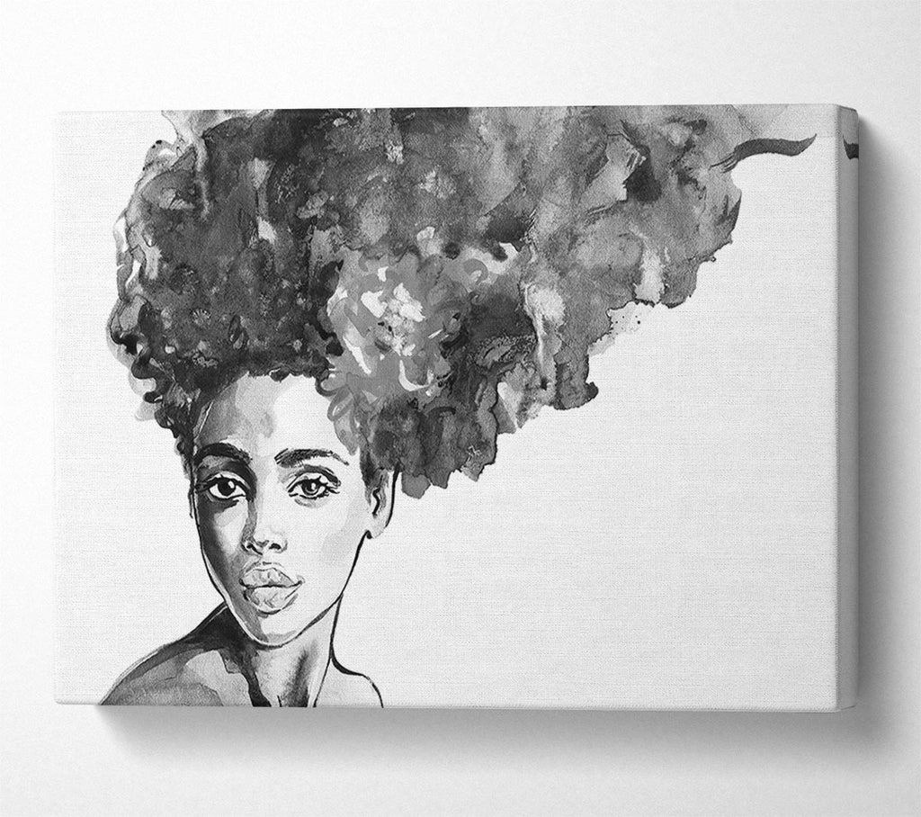 Picture of Watercolour Hairstyle Canvas Print Wall Art