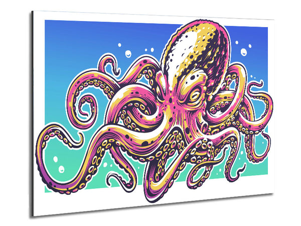 Scary Octopus Metal Print