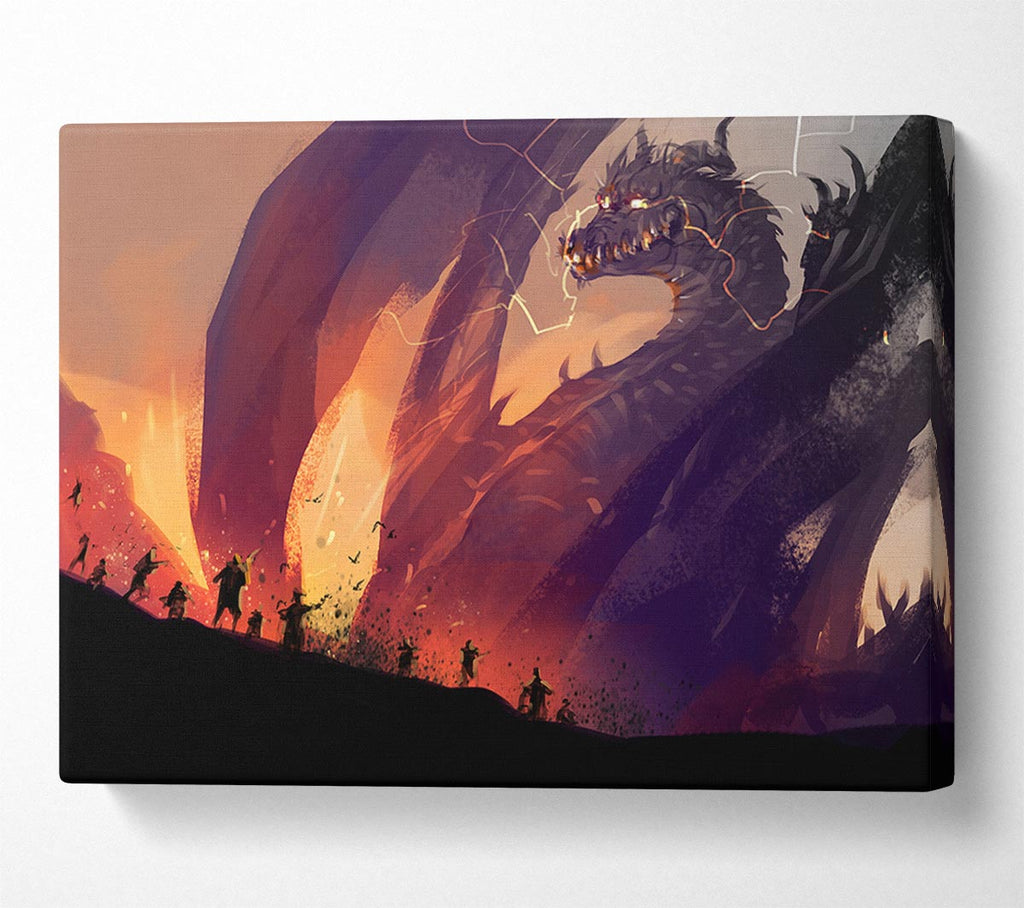 Picture of When The Dragon Attacks Canvas Print Wall Art
