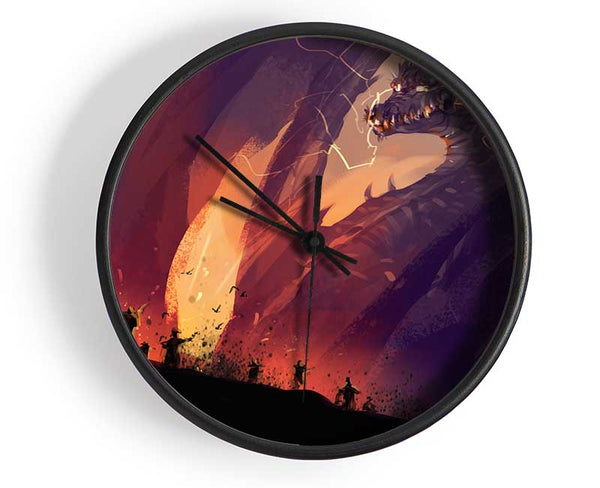 When The Dragon Attacks Clock - Wallart-Direct UK