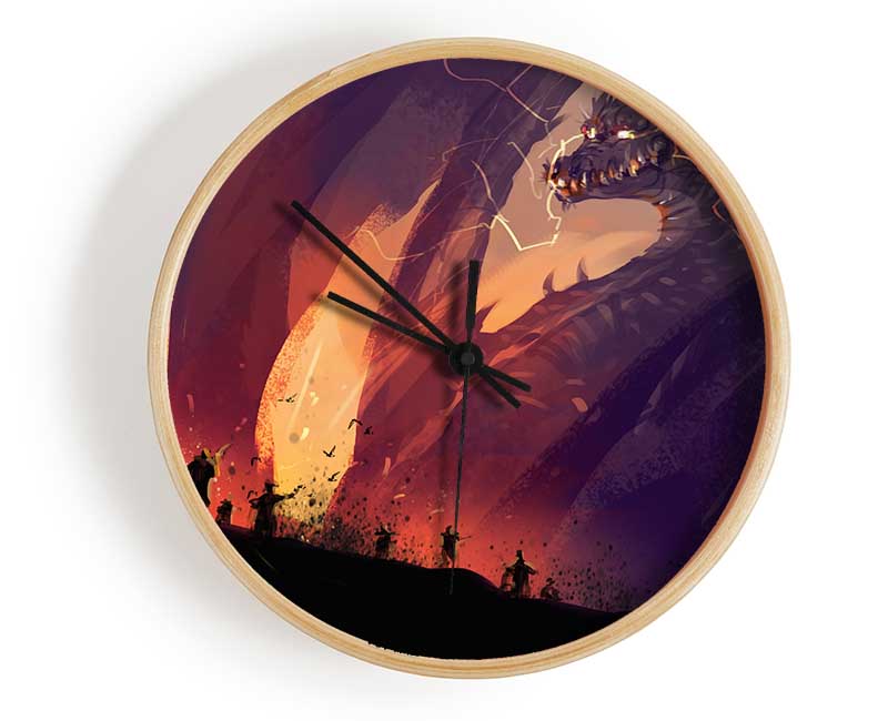 When The Dragon Attacks Clock - Wallart-Direct UK