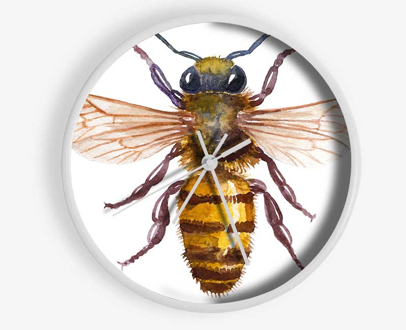 Watercolour Bee Clock - Wallart-Direct UK