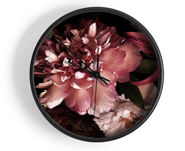 Flower Arrangement Dusk Clock - Wallart-Direct UK