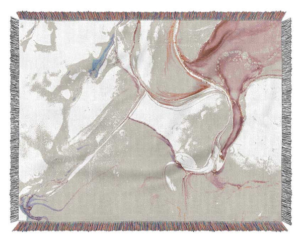 Oil Paint Lilac And Gold Woven Blanket