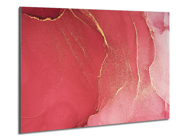 Rose And Red Glitter Metal Print