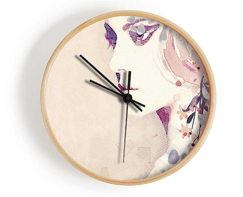 Flower Headpiece Clock - Wallart-Direct UK