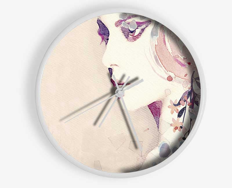 Flower Headpiece Clock - Wallart-Direct UK
