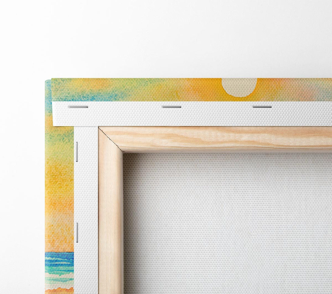  A Canvas Print of Sun Over The Volcano Canvas Wall Art