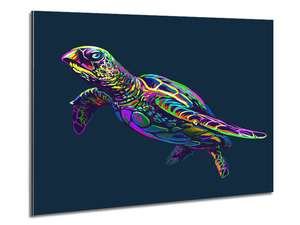 The Colourful Turtle Metal Print