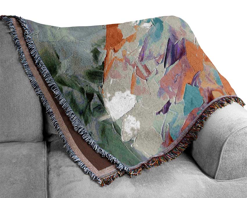 Vibrant Fox Painting Woven Blanket
