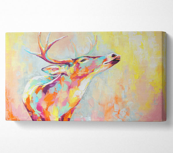 Der Hirsch blickt nach vorn