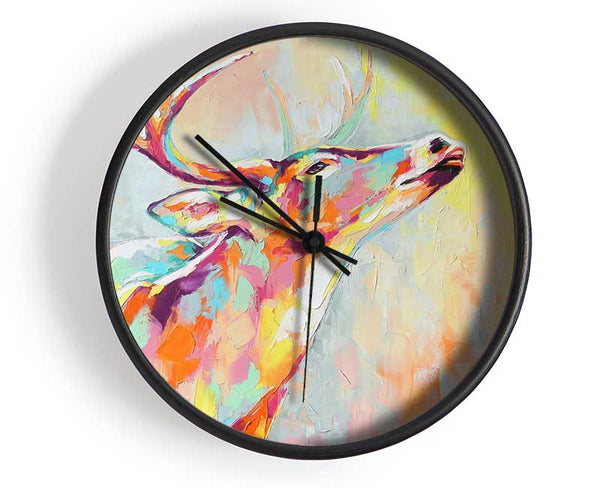 The Stag Looking Ahead Clock - Wallart-Direct UK