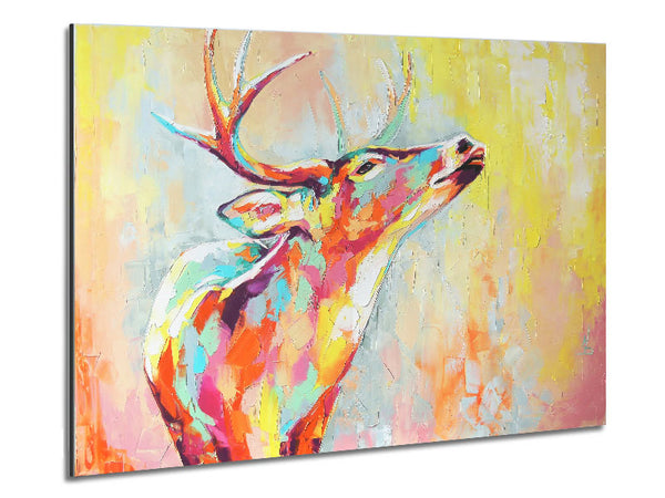 The Stag Looking Ahead Metal Print
