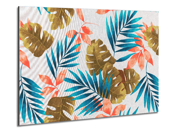 Modern Palm Leaves Metal Print