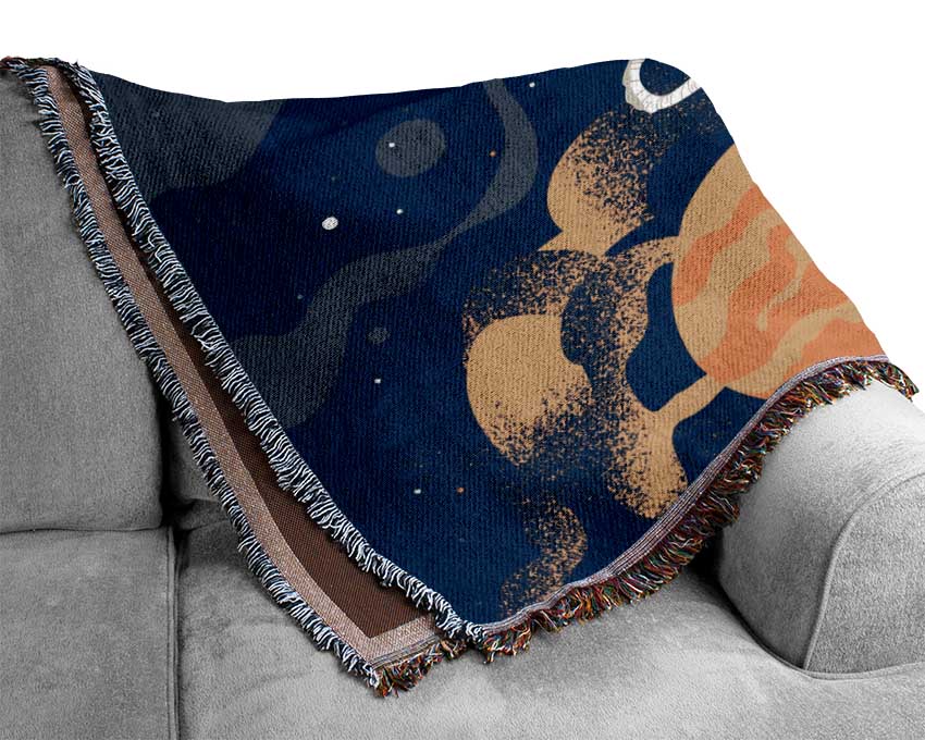 Space Man Of The Universe Woven Blanket