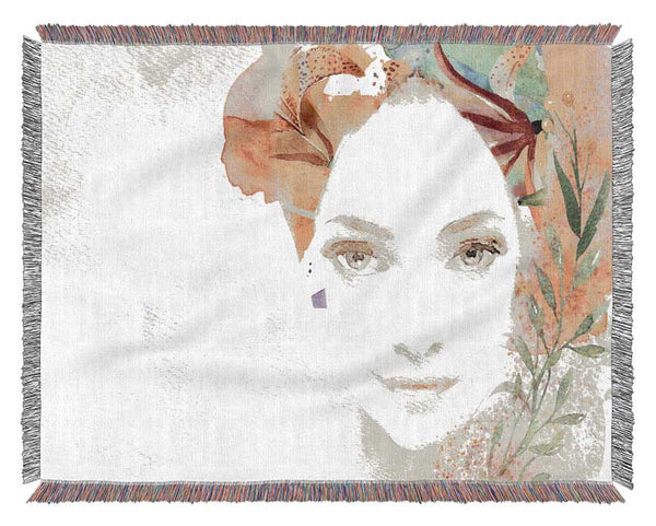 Flowerwoman Woven Blanket