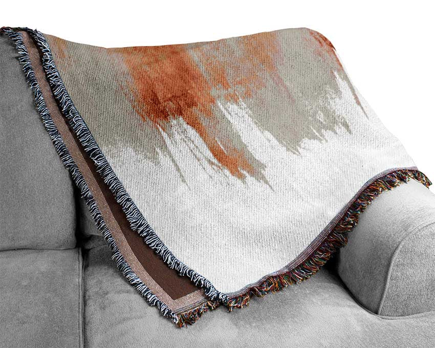 Striking Red Paint Woven Blanket