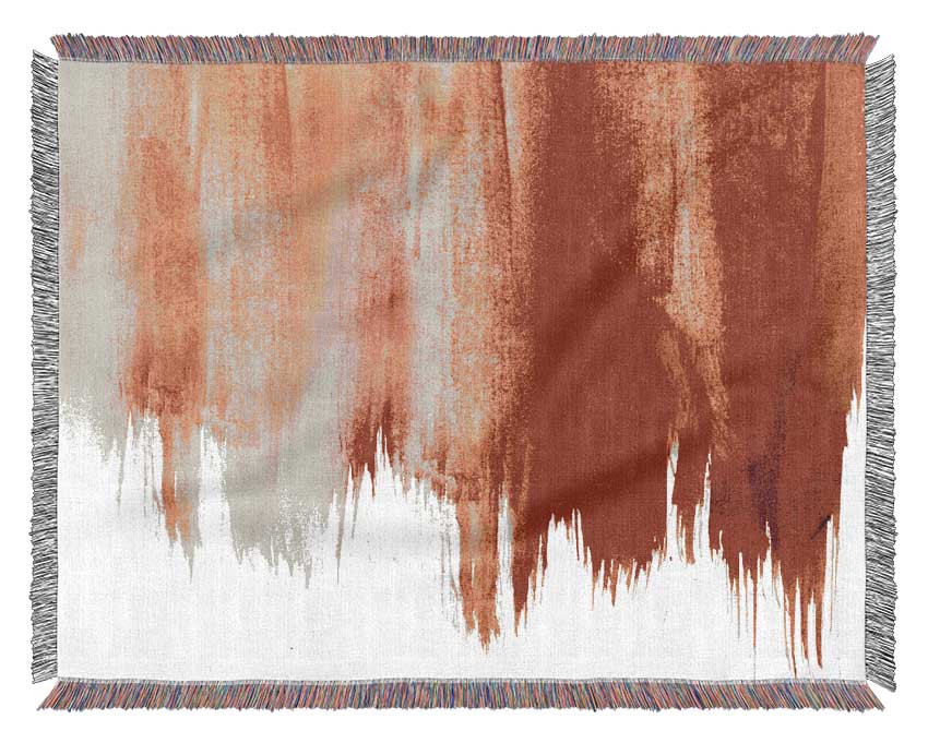 Striking Red Paint Woven Blanket